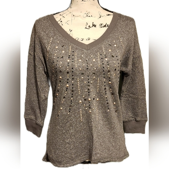 Red Camel Tops - Red Camel Studded Long Sleeve